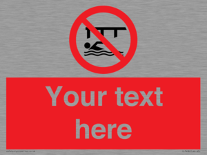 Custom Do not swim in the vicinity of piers